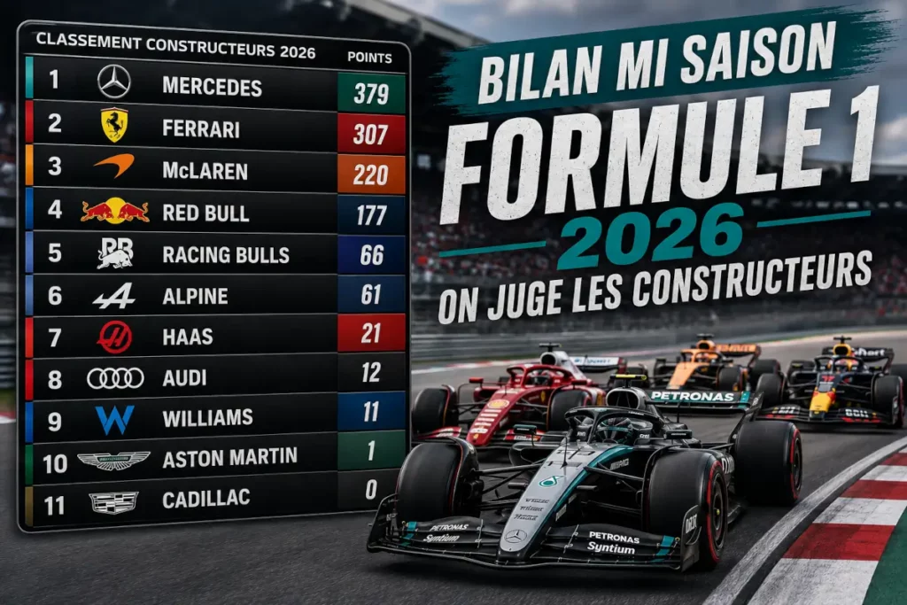 bilan mi saison 2026 constructeurs