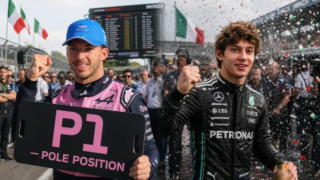 grand prix d'italie formule 1 2026 Gasly et Antonelli